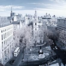 St Clement Danes Church viewed from Australia House.